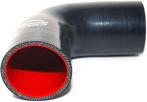 LTI Universal 4-Ply Reinforced High Performance Inner Diameter 2.25" 90 Degree Elbow Silicone Hose Coupler 57mm (2.25" BLACK) in Saudi Arabia