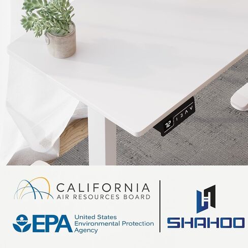 L-Shaped Electric Standing Desk, 63 x 48 Inches Height Adjustable Coner Table, Home Office Computer Workstation, White, 63 x 48 Inch in Kuwait