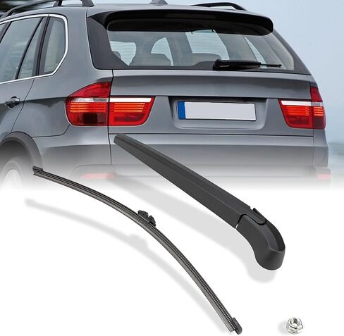 مجموعة شفرات ذراع ممسحة الزجاج الأمامي الخلفية متوافقة مع 2007-2013 BMW X5 E70، 2010-2013 BMW X5M E70 ممسحة النافذة الخلفية، استبدال 61627206357، 61627161029، 61627161030 in Saudi Arabia