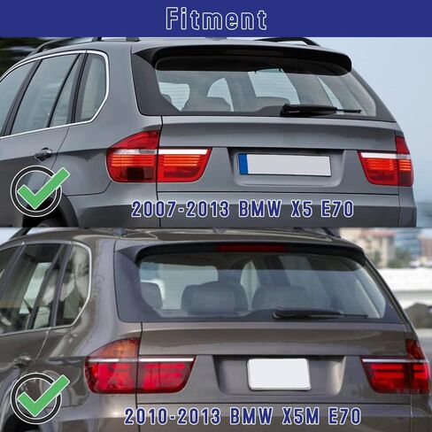 مجموعة شفرات ذراع ممسحة الزجاج الأمامي الخلفية متوافقة مع 2007-2013 BMW X5 E70، 2010-2013 BMW X5M E70 ممسحة النافذة الخلفية، استبدال 61627206357، 61627161029، 61627161030 in Saudi Arabia