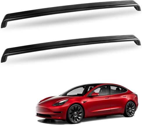 حامل سقفي متقاطع متوافق مع 2017 2018 2019 2020 2021 2022 2023 Tesla Model 3 ملحقات رف السقف لدراجة الأمتعة على السطح والزورق الكاياك in Kuwait