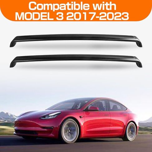 حامل سقفي متقاطع متوافق مع 2017 2018 2019 2020 2021 2022 2023 Tesla Model 3 ملحقات رف السقف لدراجة الأمتعة على السطح والزورق الكاياك in Kuwait