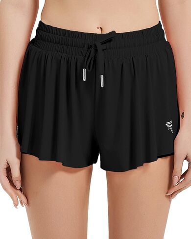 Memorose Flowy Running Shorts for Women Summer Causal Spandex Athletic Workout Shorts with Pockets in Saudi Arabia