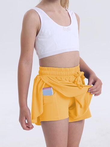 Flowy Shorts for Teen Girls Athletic Running Youth Butterfly Shorts in Saudi Arabia