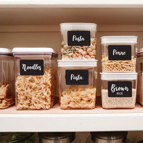 Talented Kitchen 128 Pcs Chalkboard Pantry Labels for Kitchen Organization, Food Label Stickers for Storage Containers, Canister, Jars, Preprinted & Waterproof in Saudi Arabia