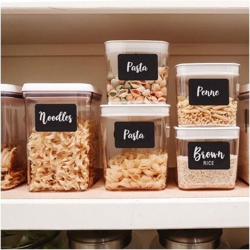 Talented Kitchen 128 Pcs Chalkboard Pantry Labels for Kitchen Organization, Food Label Stickers for Storage Containers, Canister, Jars, Preprinted & Waterproof in Saudi Arabia