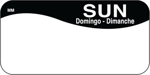 DayMark Safety Systems MoveMark IT110036 Day of The Week Trilingual Removable Label, Saturday, 1" x 2", Orange (Roll of 1000) in Saudi Arabia