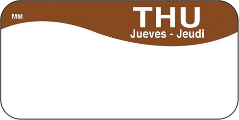 DayMark Safety Systems MoveMark IT110036 Day of The Week Trilingual Removable Label, Saturday, 1" x 2", Orange (Roll of 1000) in Saudi Arabia