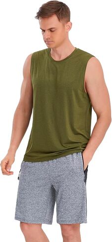Mens Tank Tops 5 Pack,Gym Sleeveless Shirts Fitness Muscle T-Shirts Workout Gym Tank Top in Saudi Arabia