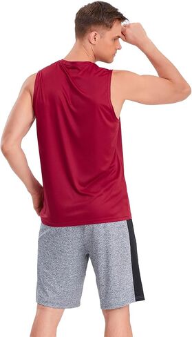 Mens Tank Tops 5 Pack,Gym Sleeveless Shirts Fitness Muscle T-Shirts Workout Gym Tank Top in Saudi Arabia