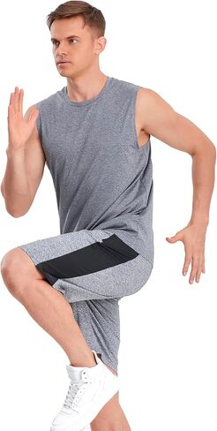Mens Tank Tops 5 Pack,Gym Sleeveless Shirts Fitness Muscle T-Shirts Workout Gym Tank Top in Saudi Arabia
