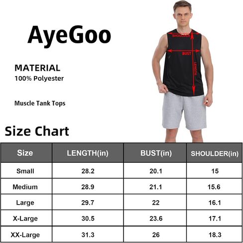 Mens Tank Tops 5 Pack,Gym Sleeveless Shirts Fitness Muscle T-Shirts Workout Gym Tank Top in Saudi Arabia
