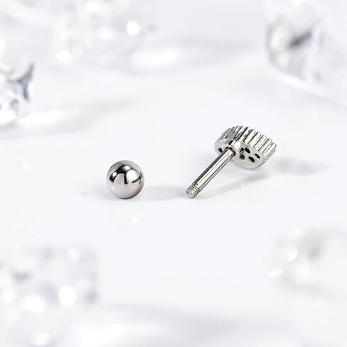 16G تألق مكعب زركونيا الفولاذ المقاوم للصدأ وأقراط الزنمة اللولب محارة الغضروف الأذن ثقب الزنمة ثقب المجوهرات أقراط للنساء in Kuwait