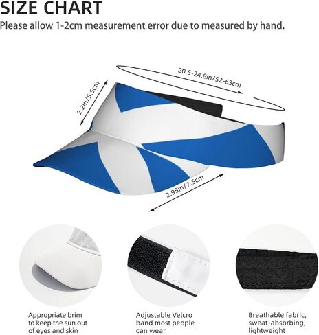 Cute Funny Scotland Flag Hats Men Women Sun Visors Foldable Sport Hats Summer Beach Packable Hat Adjustable Size in Kuwait