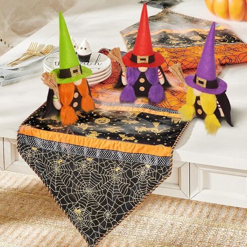 Hocus Pocus Decorations Halloween Decorations, 3 Pcs Hocus Pocus Decor Sanderson Sisters Halloween Gnomes Decorations Home Indoor Halloween Decor for Table Centerpiece Mantle Tiered Tray Shelf Kitchen in Saudi Arabia