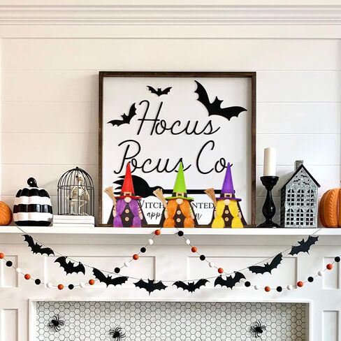 Hocus Pocus Decorations Halloween Decorations, 3 Pcs Hocus Pocus Decor Sanderson Sisters Halloween Gnomes Decorations Home Indoor Halloween Decor for Table Centerpiece Mantle Tiered Tray Shelf Kitchen in Saudi Arabia