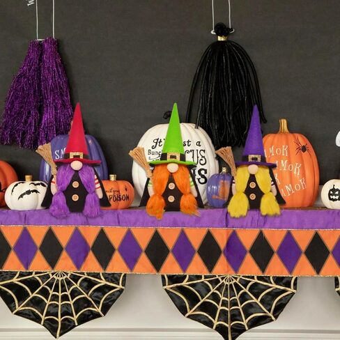 Hocus Pocus Decorations Halloween Decorations, 3 Pcs Hocus Pocus Decor Sanderson Sisters Halloween Gnomes Decorations Home Indoor Halloween Decor for Table Centerpiece Mantle Tiered Tray Shelf Kitchen in Saudi Arabia