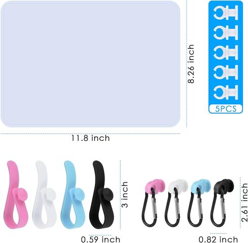 صينية مقسمة من ERKOON لحقيبة Bogg، مجموعة خطافات مكونة من 4 قطع وإكسسوارات حامل سلسلة مفاتيح ساحرة متوافقة مع حقائب Bogg الأصلية الكبيرة جدًا تساعد في تنظيم حقيبتك وتقسيم المساحة in Kuwait