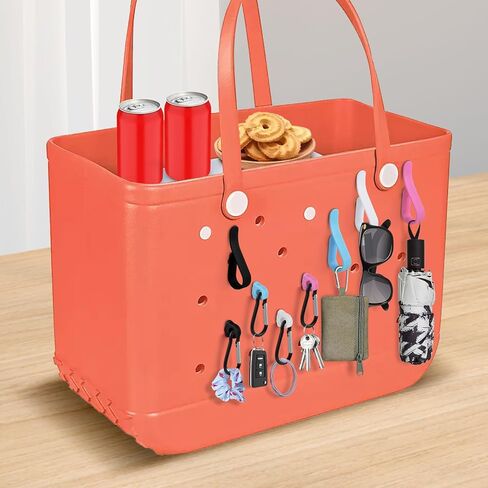 صينية مقسمة من ERKOON لحقيبة Bogg، مجموعة خطافات مكونة من 4 قطع وإكسسوارات حامل سلسلة مفاتيح ساحرة متوافقة مع حقائب Bogg الأصلية الكبيرة جدًا تساعد في تنظيم حقيبتك وتقسيم المساحة in Kuwait