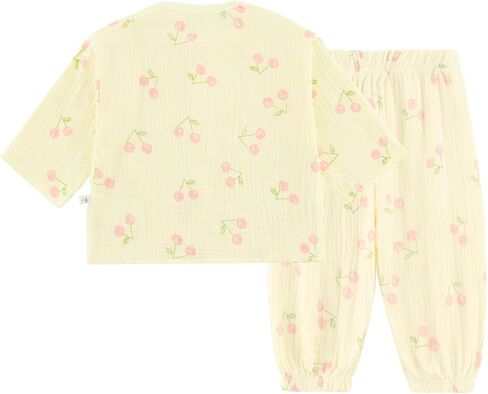 طقم بيجامات للأطفال الصغار Pjs - ملابس نوم قطنية بأكمام قصيرة للأطفال قطعتين للأولاد والبنات من عمر 2 إلى 7 سنوات in Kuwait