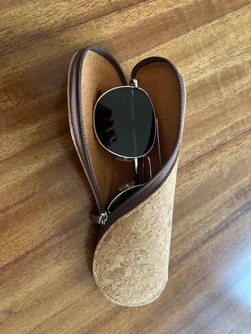 Carbon Negative Cork Spiral Glasses Case, Medium in Saudi Arabia