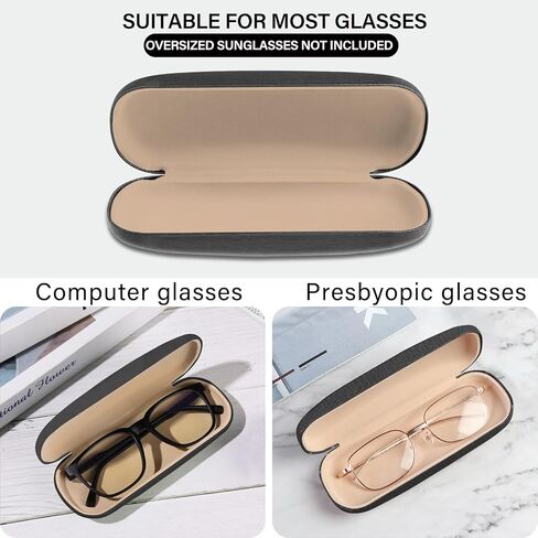 حافظة النظارات ذات الغلاف الصلب حافظة واقية للحروف الأولية للنظارات صندوق حامل النظارات مع قطعة قماش للتنظيف للنساء والفتيات والرجال الجمالية الكلاسيكية اللطيفة (حرف T) in Kuwait