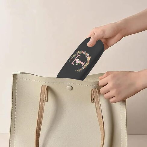 حافظة النظارات ذات الغلاف الصلب حافظة واقية للحروف الأولية للنظارات صندوق حامل النظارات مع قطعة قماش للتنظيف للنساء والفتيات والرجال الجمالية الكلاسيكية اللطيفة (حرف T) in Kuwait