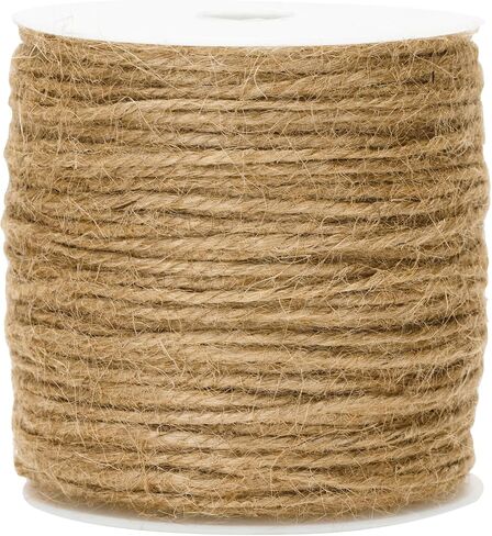 KINGLAKE Jute Twine String 3mm Natural Jute Twine 328 Feet Heavy Duty Hemp Brown Twine String for Crafts, Gift Wrapping, Packing, Home Decor and Holidays in Saudi Arabia