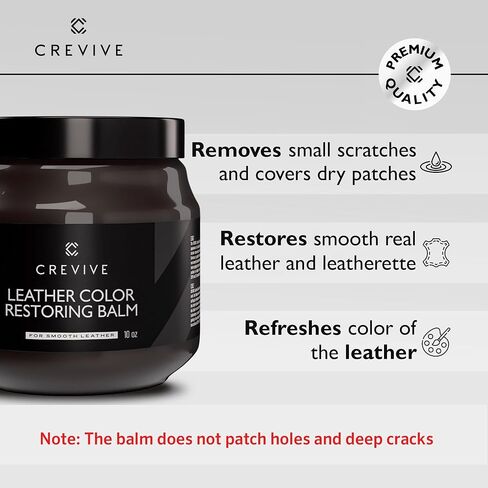 Leather Restorer Black 10 oz - Leather Color Restorer - Leather Restorer for Couches - Leather Balm Black in Saudi Arabia