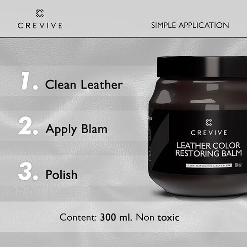 Leather Restorer Black 10 oz - Leather Color Restorer - Leather Restorer for Couches - Leather Balm Black in Saudi Arabia