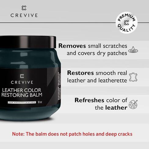 Leather Restorer Black 10 oz - Leather Color Restorer - Leather Restorer for Couches - Leather Balm Black in Saudi Arabia