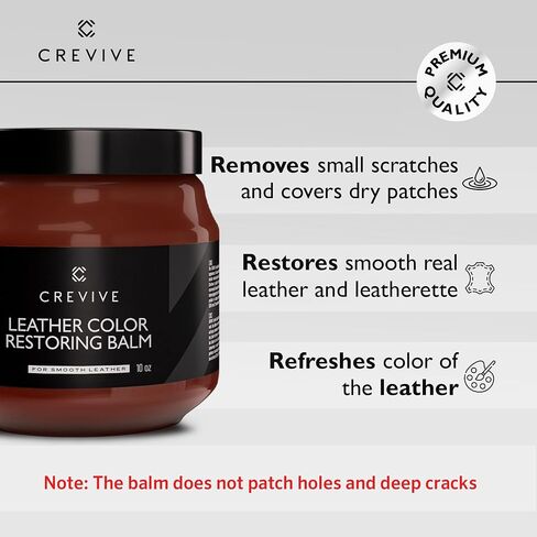 Leather Restorer Black 10 oz - Leather Color Restorer - Leather Restorer for Couches - Leather Balm Black in Saudi Arabia