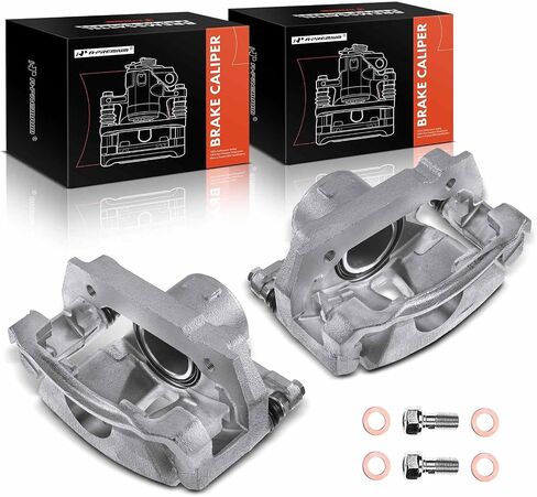 A-Premium Disc Brake Caliper Assembly with Bracket Compatible with Select Lexus Models - IS250 2006 2007 2008 2009 2010 2011 2012 2013 2014 2015 - Front Driver and Passenger Side, 2-PC Set in Saudi Arabia