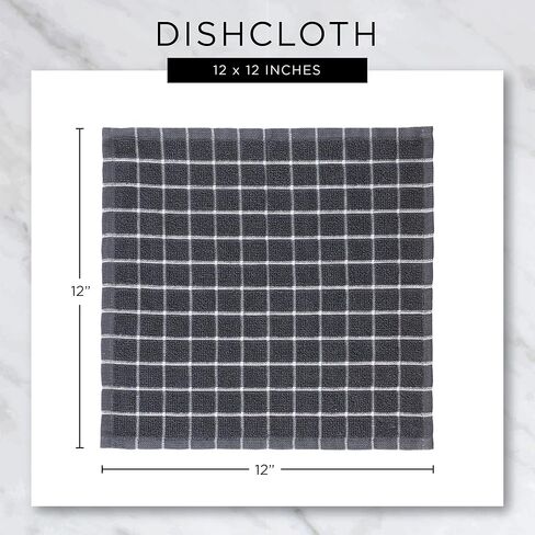 DII Cleaning Collection Multi-Purpose Microfiber, Lemon Print, Dishcloth Set in Saudi Arabia