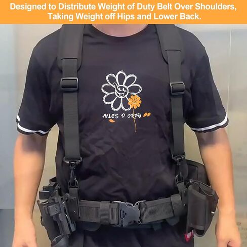حمالات حزام العمل لإنفاذ القانون، حمالة الشرطة لحزام العمل مع مبطن قابل للتعديل و4 حلقات حزام أدوات in Kuwait