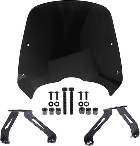 Motorcycle Dark Smoke Acrylic Glass Windshield w/Mounting Accessories Kit Replacement for Kawasaki VN 650 VN650 Vulcan S N70 2015-2020 in Saudi Arabia