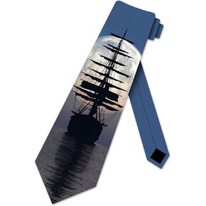 Nautical Ties Mens Pirate Ship Necktie