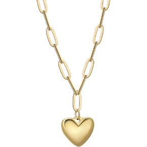 Heart Necklace Gold & Silver Heart Pendant Necklace for Women, Charm Necklace for Women Gifts Trendy Stuff, Girlfriend Birthday Gifts, Daughter Gifts from Mom, Granddaughter Gifts from Grandma