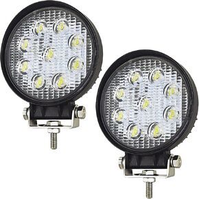 Led Square Light Bar 2PCS 4.3" 27w 10000LM Spot Light Pod Off Road Fog Driving Roof Bar Bumper for Truck Equipment Vehicle Pickup UTV ATV Golf Cart