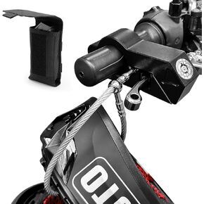 Motorcycle Lock Helmet Lock - Motorcycle Locks Anti Theft for Helmet & Handlebar Key Lock, Motorcycle Helmet Lock Grip Brake Lock for Moped Scooter Lock Heavy Duty Black
