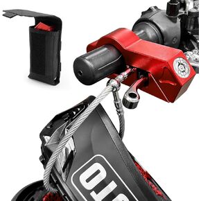 Motorcycle Lock Helmet Lock - Motorcycle Locks Anti Theft for Helmet & Handlebar Key Lock, Motorcycle Helmet Lock Grip Brake Lock for Moped Scooter Lock Heavy Duty Black