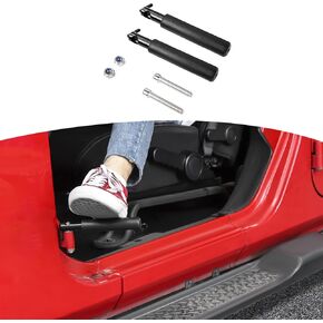 RT-TCZ for Jeep Wrangler Foot Pegs Rest Pedal Compatible with 2007-2024 Jeep Wrangler JK JKU JL JLU Gladiator JT Black Accessories 2pcs