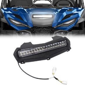 LED Hood Panel Scoop Light Compatible with 2021-2024 Yamaha Wolverine RMAX2 & RMAX4 1000, Front Auxiliary Spot Light for Wolverine RMAX Accessories Grill Accent Lights DRL Hood Scoop Light (1 PCS)