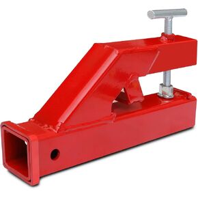 Clamp On Trailer Hitch Receiver Bucket Hitch for Tractor 2" Ball Mount Adapter Compatible with Deere Bobcat Bucket, Orange