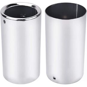 ESPEEDER SYKRSS Pair Muffler Exhaust Tail Pipes Tips Compatible with BMW 325i 328i Silver