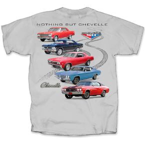 1964 to 1972 Chevy Chevelle - Malibu T-Shirt by Joe Blow T's Large Grey