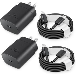 USB C Charger Fast Charging-25W Fast Charger with Type C to Type C Cable, Android Charger [PD PPS Compatible] for Galaxy S23/S22/S21 Series/Note 20/10/9 Series/Pixel 4XL/4/3XL