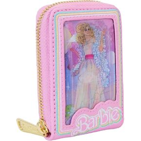 Loungefly Barbie 65th Anniversary Doll Box Triple Lenticular Zip Around Accordion Wallet