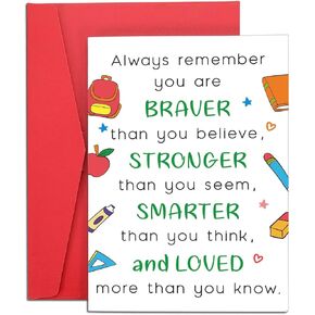 Back to School Supplies First Day of School Sign Brave Back to School Stuff Gifts for Kids from Mom Dad First Day of Kindergarten Preschool Back to School Gifts for Teen Girls Boys Son Daughter School in Kuwait