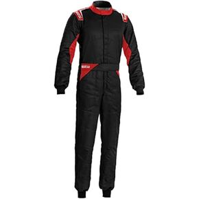 Sparco Men's Suit (Black/Red, Medium)